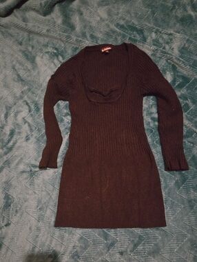 3/$20 le chateau Black Ribbed Cowl Neck Sweater